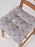 Подушка на стул Verano, орнамент, серый